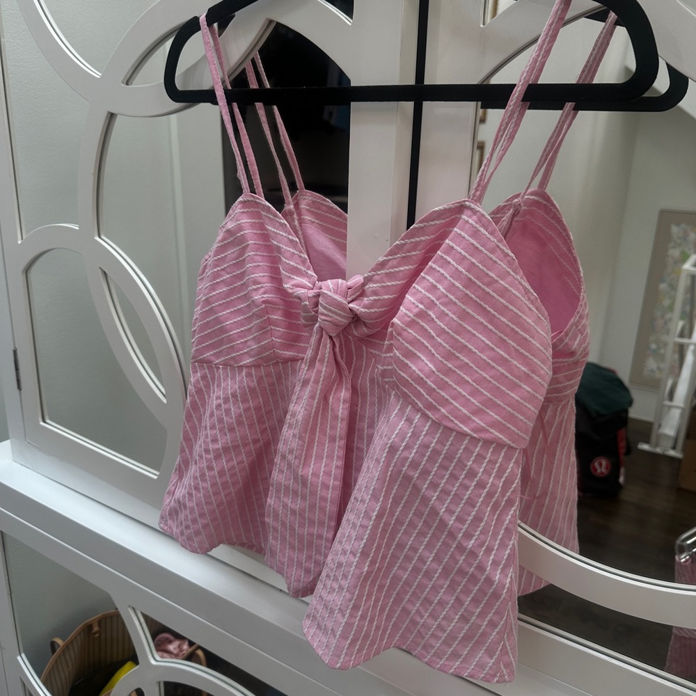 The Fifth Label - Pink and White stripe matching set